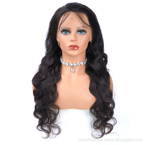 Cheap Brazilian Virgin Curly Cuticle Aligned 20 Inch Body Wave 13X4 Lace Frontal Lace Wig For Black Women